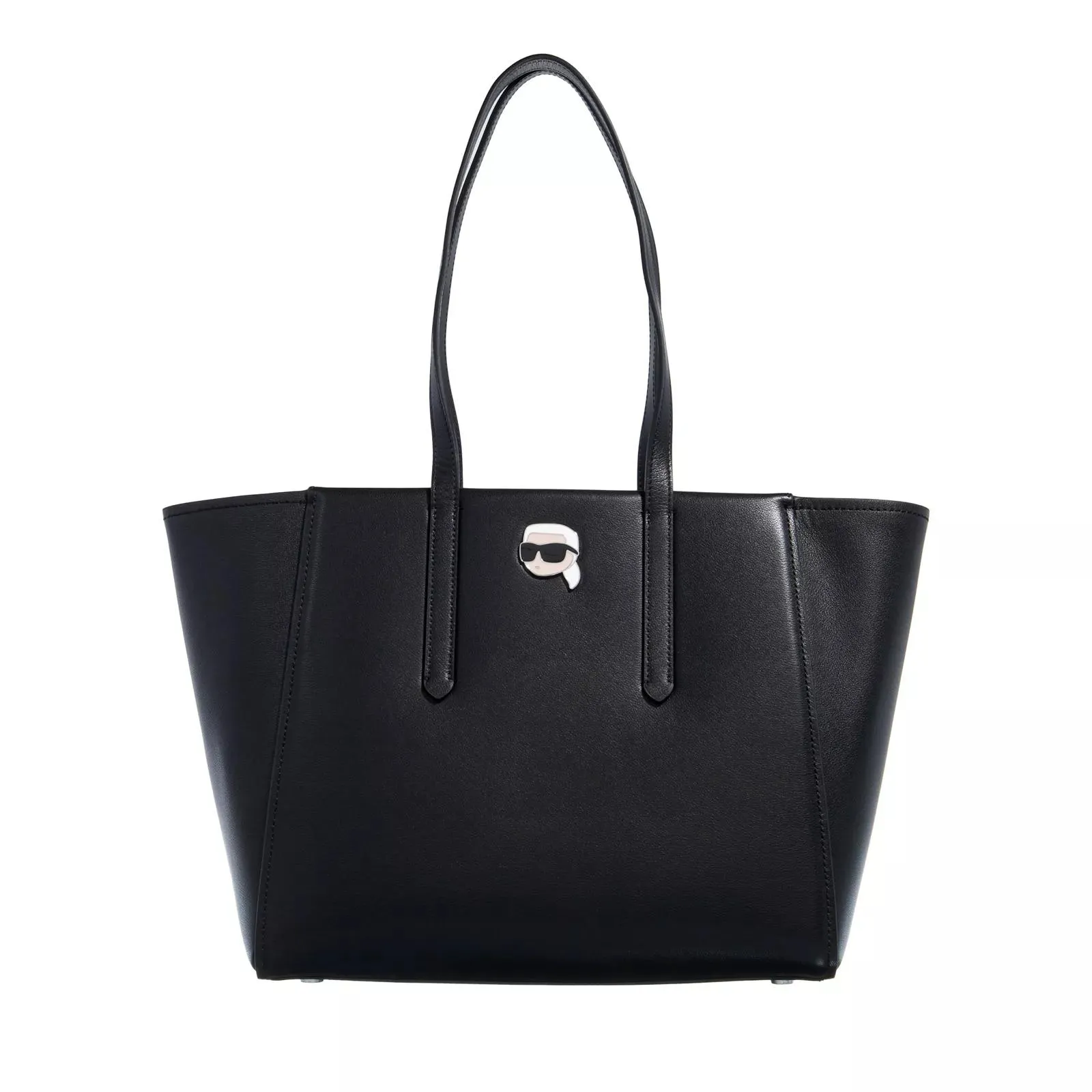 Karl Lagerfeld  K/Ikonik 2.0 Leather Tote Pin Black