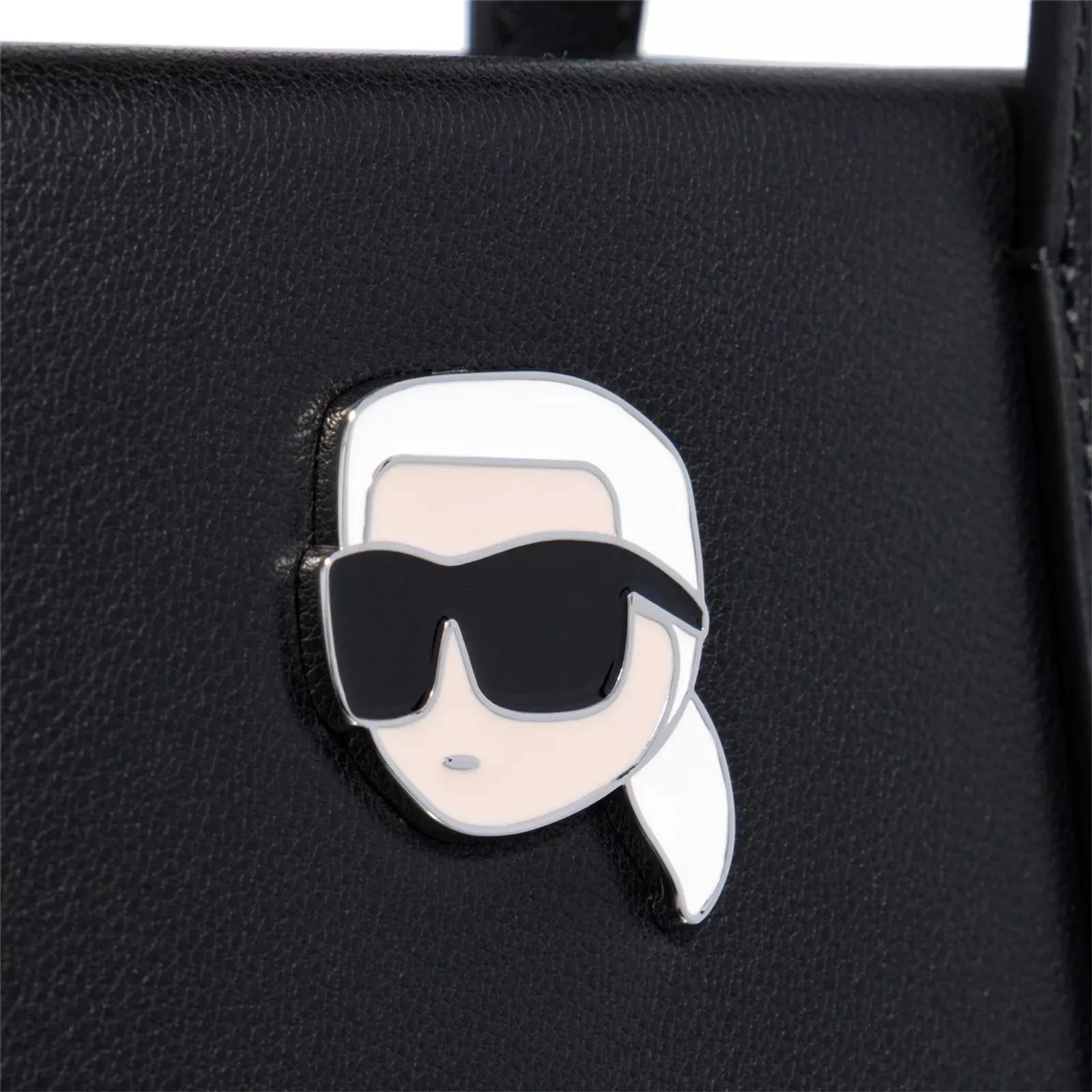 Karl Lagerfeld  K/Ikonik 2.0 Leather Tote Pin Black