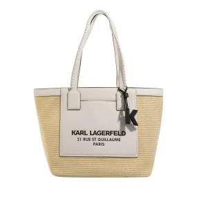 Karl Lagerfeld  Rsg Raffia Lg Tote Off White