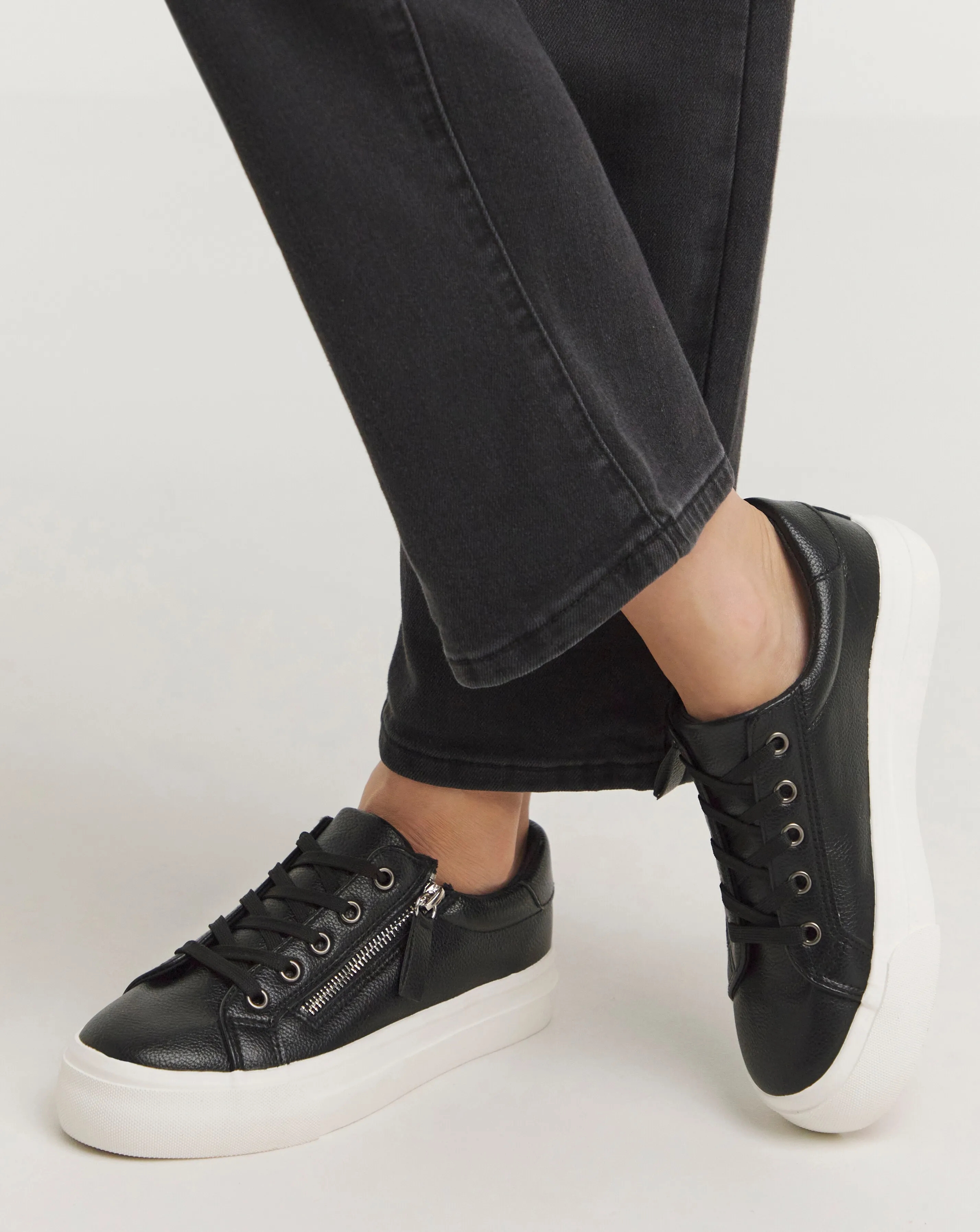 Kate Lace Up Zip Detail Chunky Trainers Wide E Fit | Simply Be