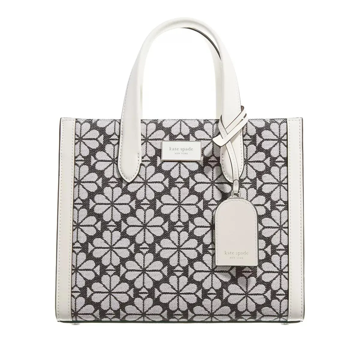 Kate Spade New York  Spade Flower Jacquard Manhattan Small Tote charcoal grey multi