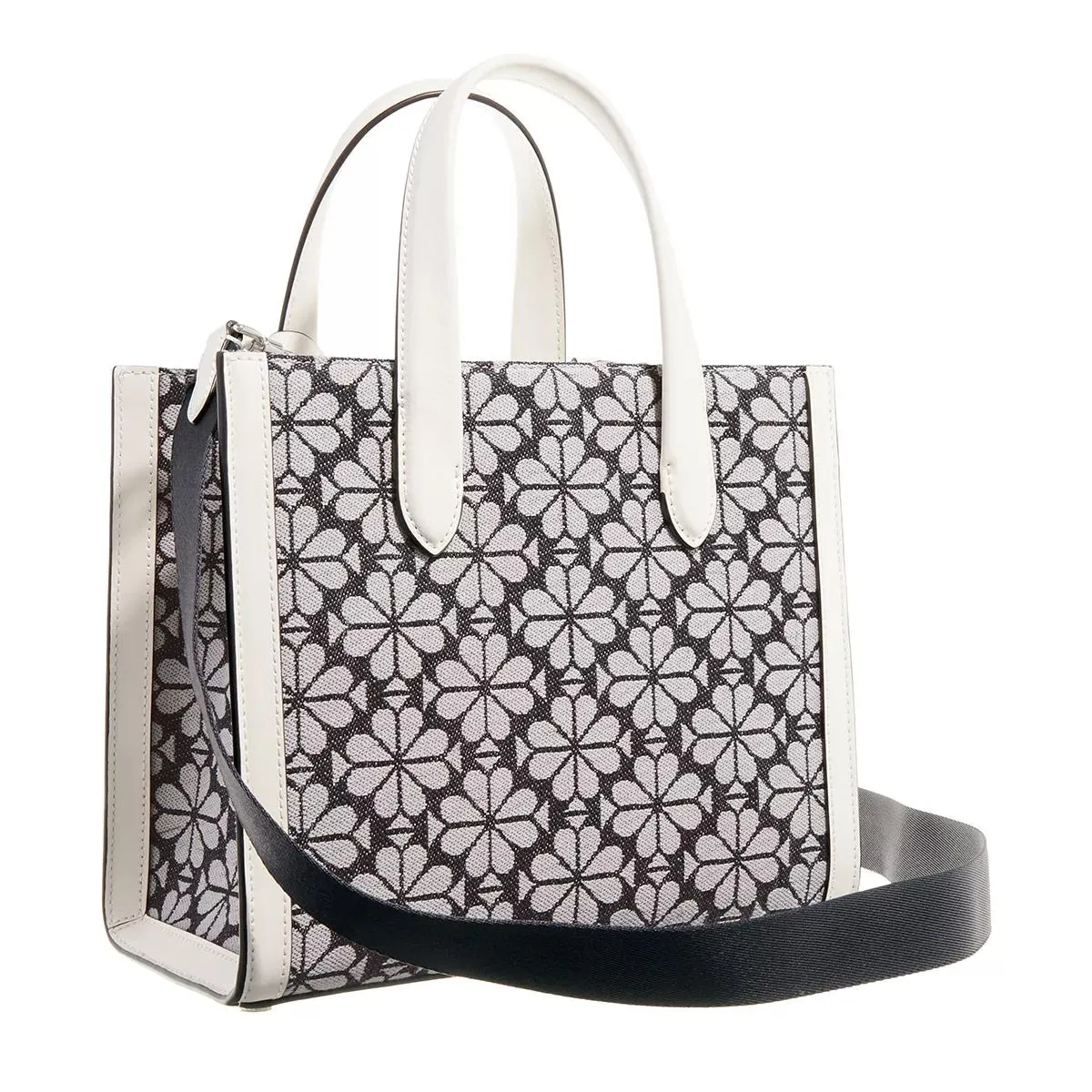 Kate Spade New York  Spade Flower Jacquard Manhattan Small Tote charcoal grey multi