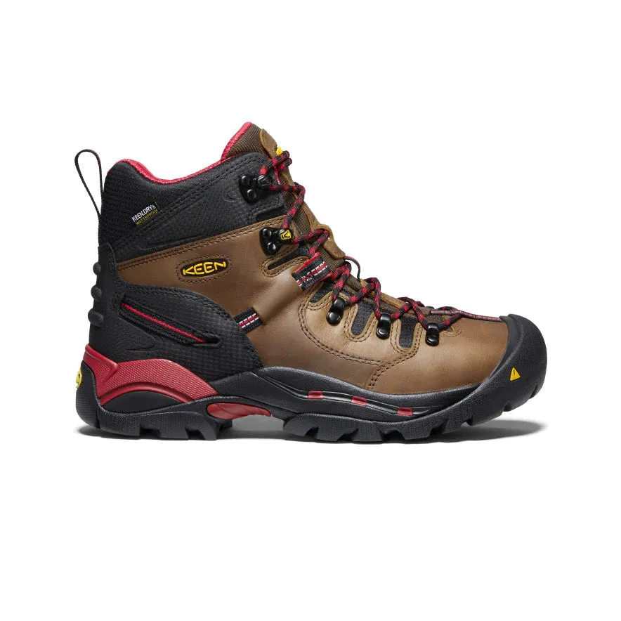 Keen Men's Pittsburgh 6 Waterproof Boot (Steel Toe) 13D Bison