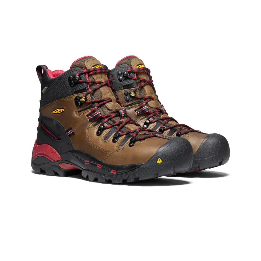 Keen Men's Pittsburgh 6 Waterproof Boot (Steel Toe) 13D Bison