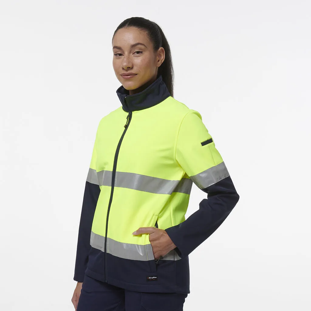 King Gee Women's Reflective Spliced Soft Shell Jacket (K45006)-