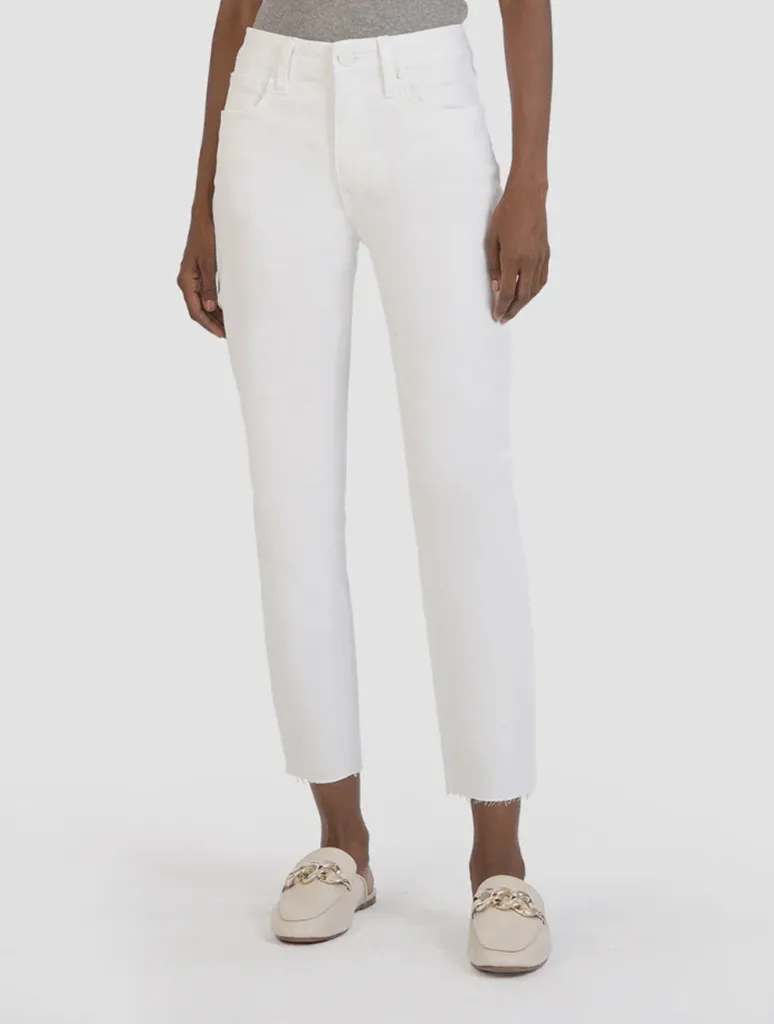 Kut From The Kloth Rachael High Rise Mom Jeans in Optic White