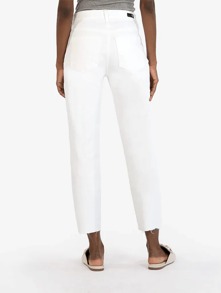 Kut From The Kloth Rachael High Rise Mom Jeans in Optic White