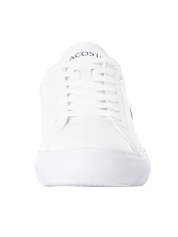 Lacoste Powercourt 224 1 SMA Leather Trainers - White/Navy