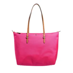 Lauren Ralph Lauren  Keaton 26 Tote Medium Bright Fuchsia Berry/Lrn Tan