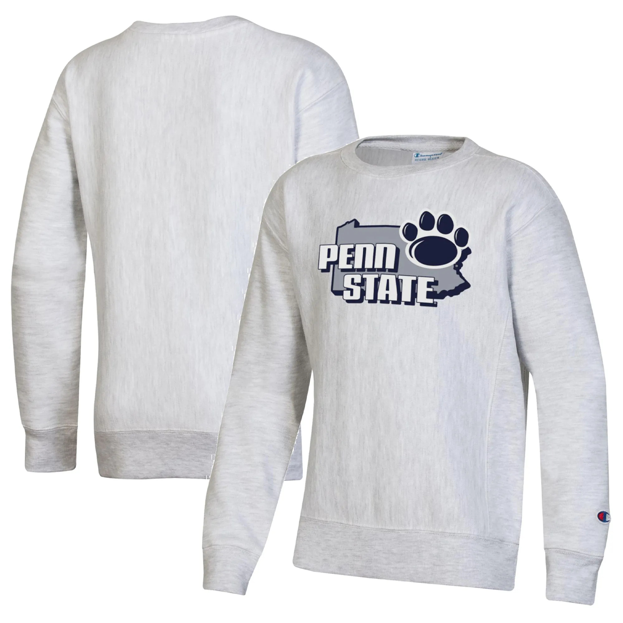 Lids Youth Champion Heather Gray Penn State Nittany Lions Reverse Weave Pullover Sweatshirt