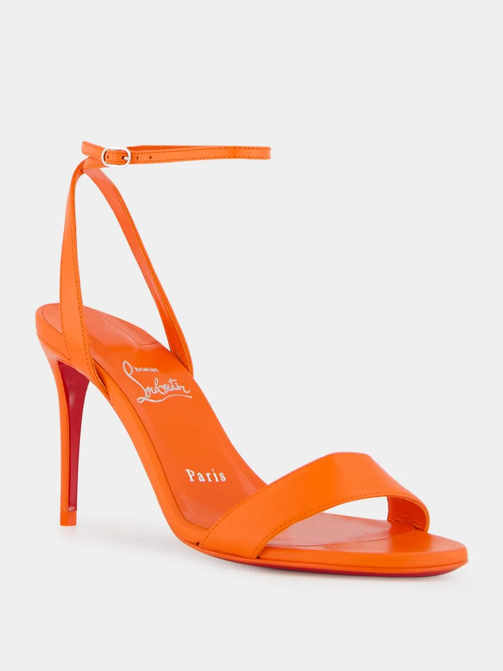 Loubigirl 85 mm Orange Sandals