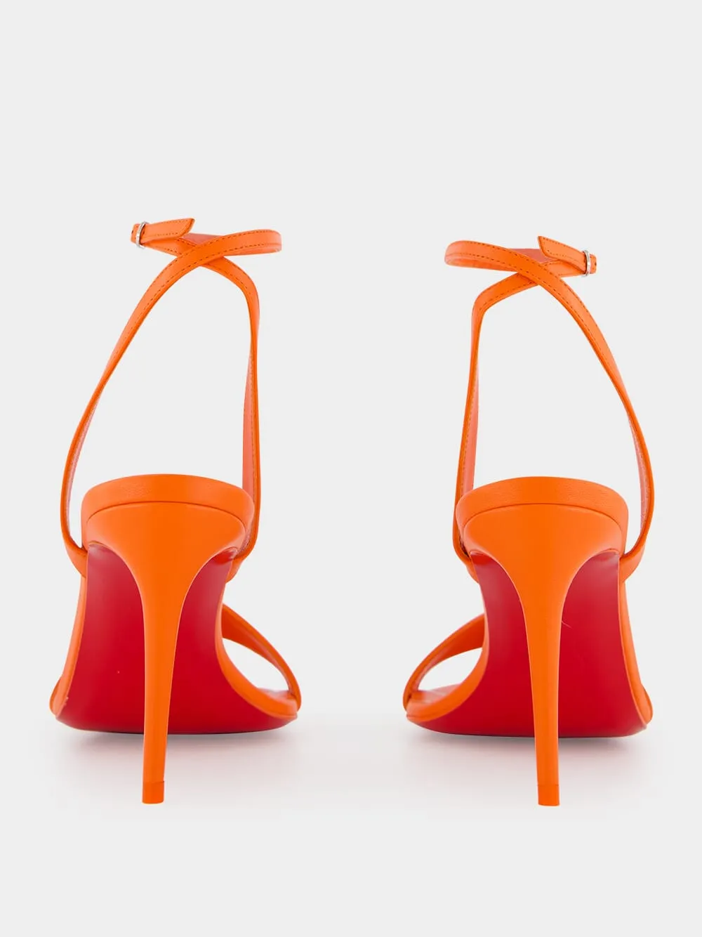 Loubigirl 85 mm Orange Sandals