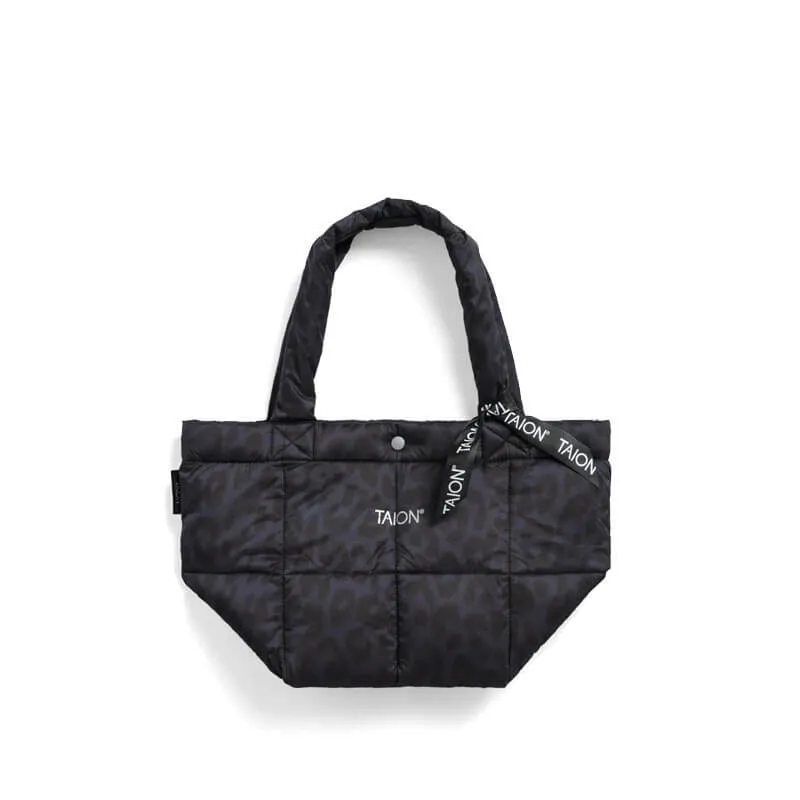 Lunch Down Tote S - Dark Navy Leopard