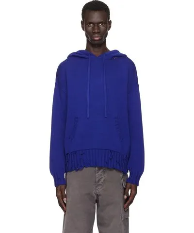 Marni Blue Dishevelled Hoodie