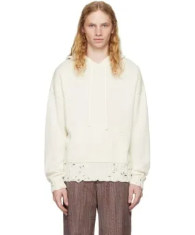 Marni White Dishevelled Hoodie