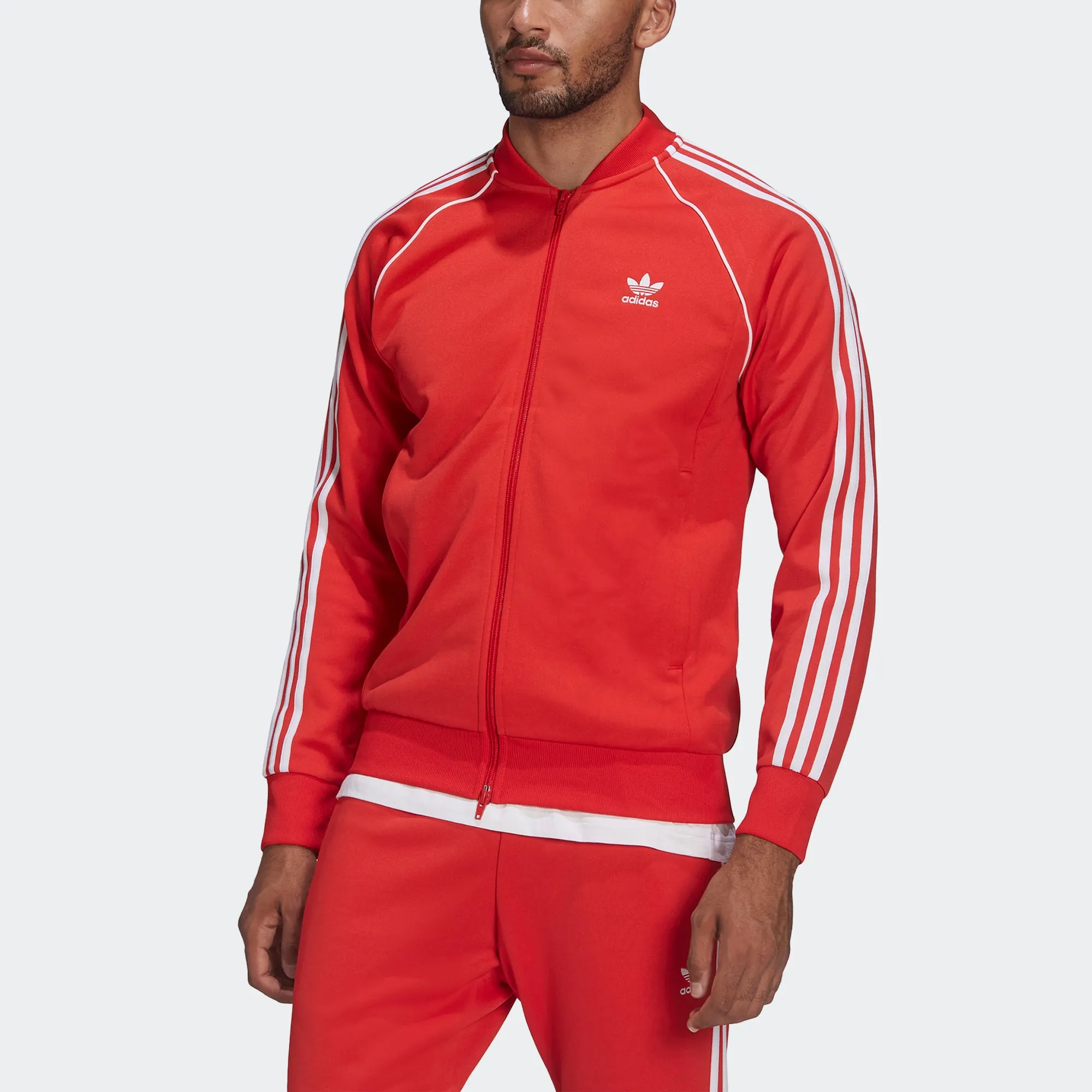 Men's adidas Originals Adicolor Classics Primeblue SST Track Jacket Vivid Red