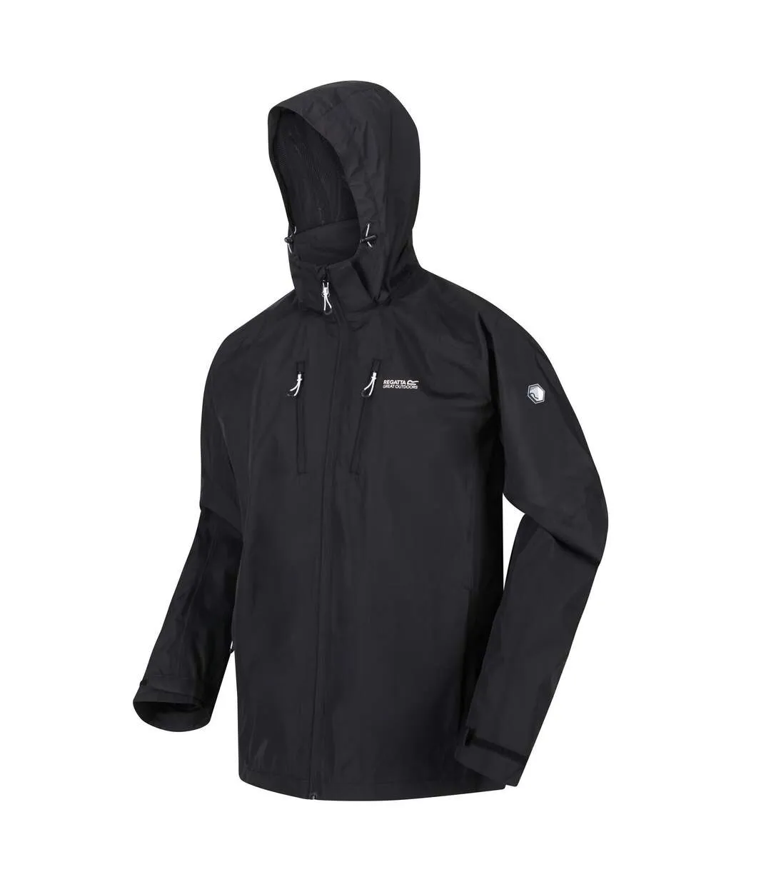 Mens calderdale iv waterproof softshell hooded walking jacket black Regatta