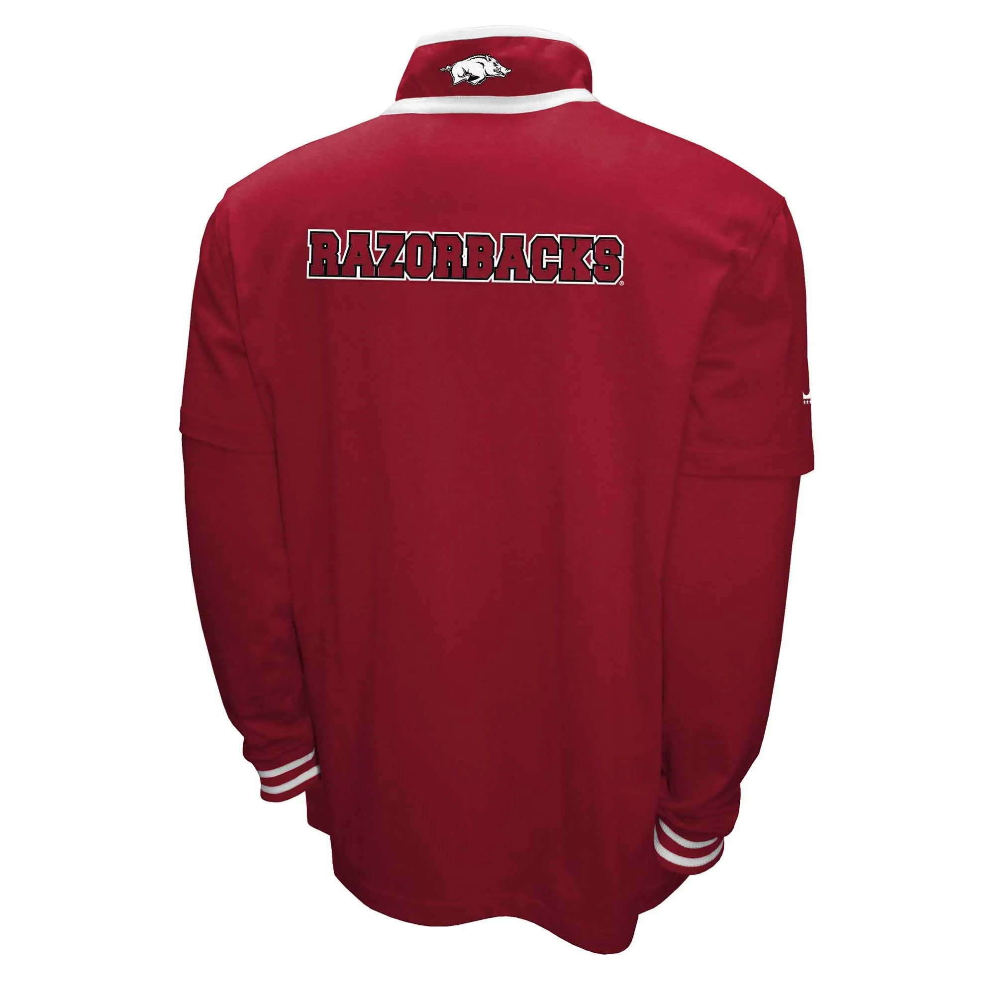 Men's Franchise Club Cardinal Arkansas Razorbacks 3-in-1 Double-Down T-Shirt & Quarter-Zip Pullover Set