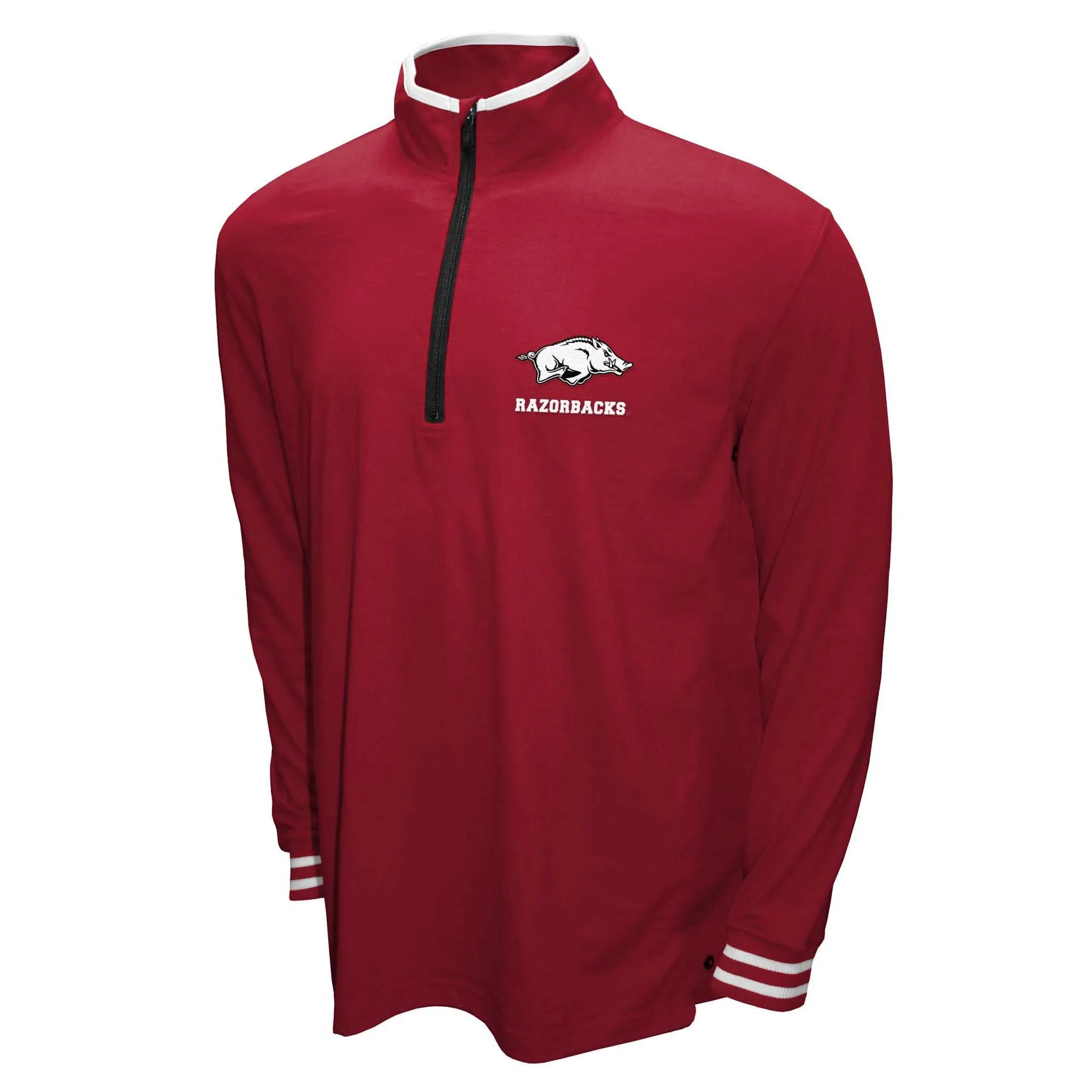 Men's Franchise Club Cardinal Arkansas Razorbacks 3-in-1 Double-Down T-Shirt & Quarter-Zip Pullover Set