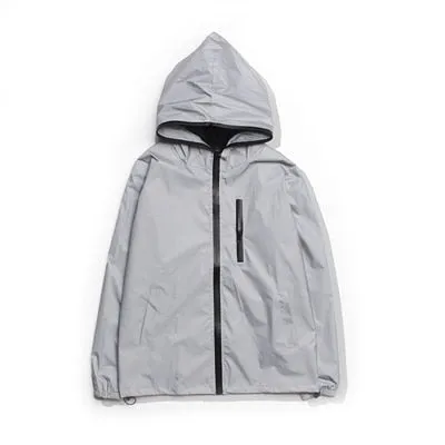 Men's Full Reflective Windbreaker Waterproof Jacket