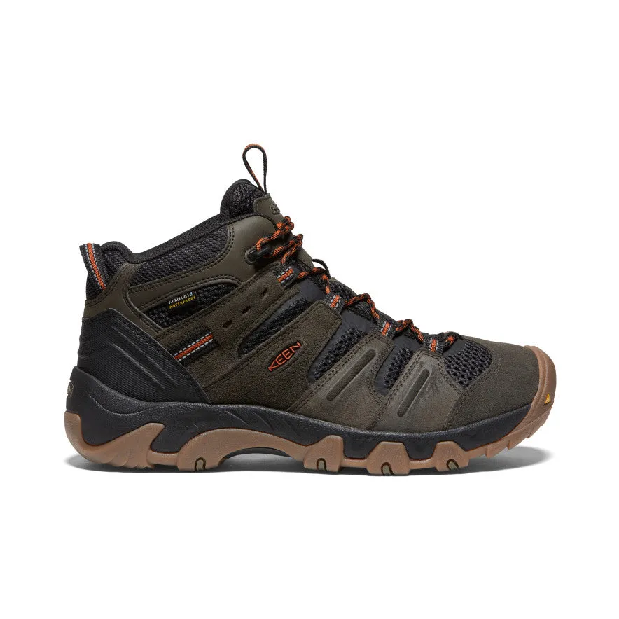 Men's Headout Waterproof Hiking Boot  |  Black Olive/Fossil Orange