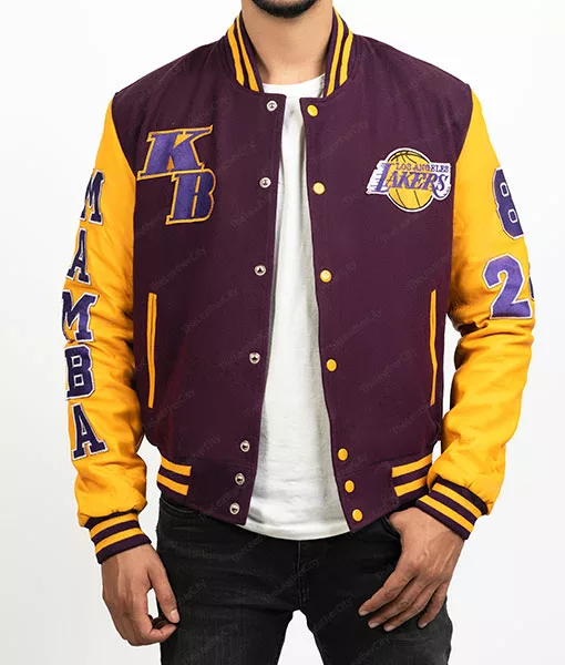 Men’s Kobe Bryant Mamba Los Angeles Lakers Lettermen Jacket | TLC