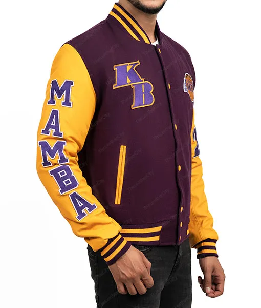 Men’s Kobe Bryant Mamba Los Angeles Lakers Lettermen Jacket | TLC