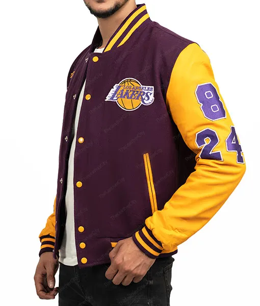 Men’s Kobe Bryant Mamba Los Angeles Lakers Lettermen Jacket | TLC