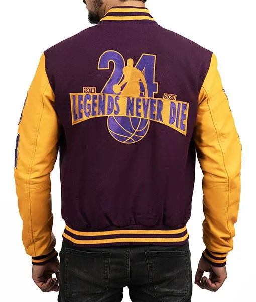 Men’s Kobe Bryant Mamba Los Angeles Lakers Lettermen Jacket | TLC