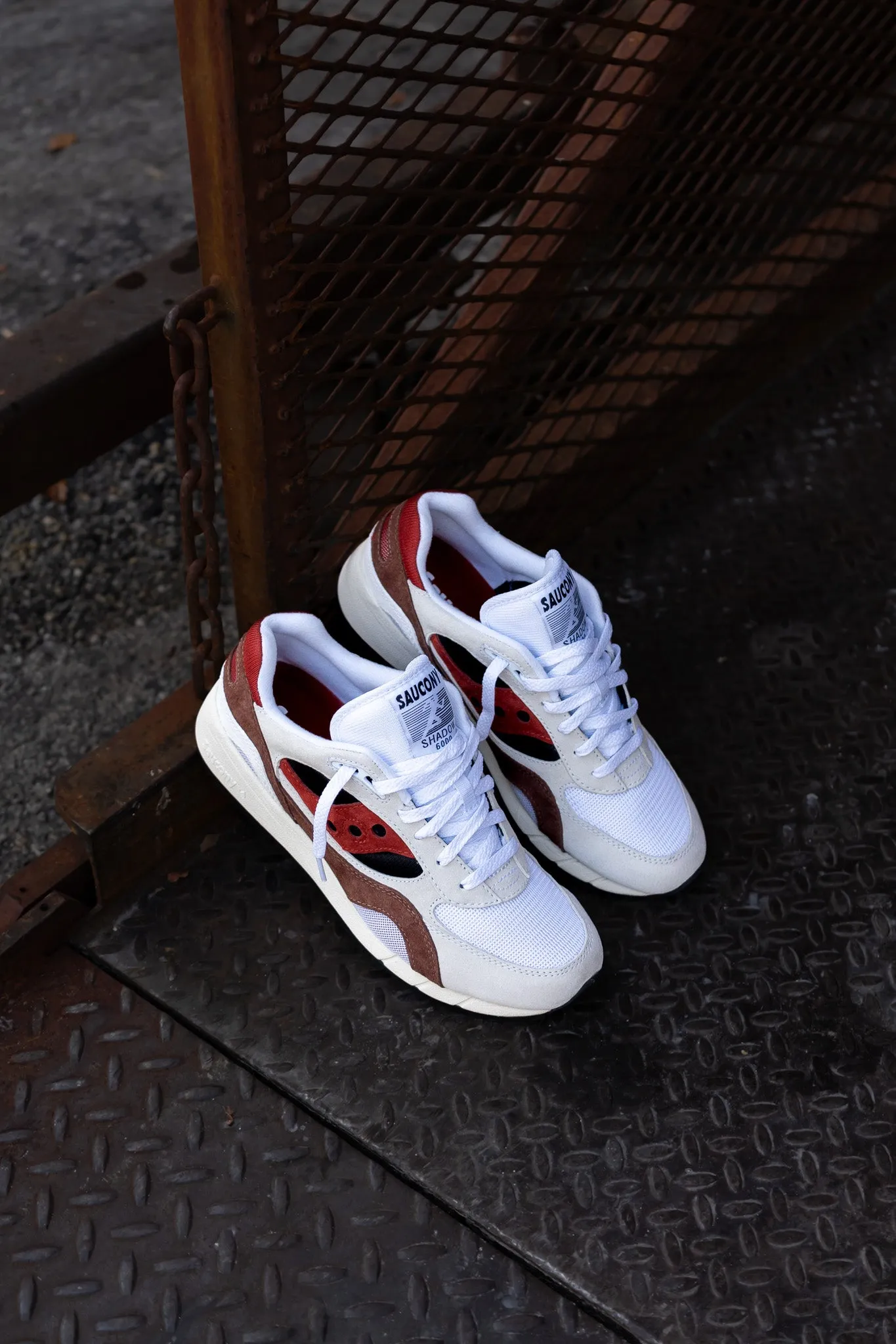 Mens Saucony Shadow 6000 (White/Rust)