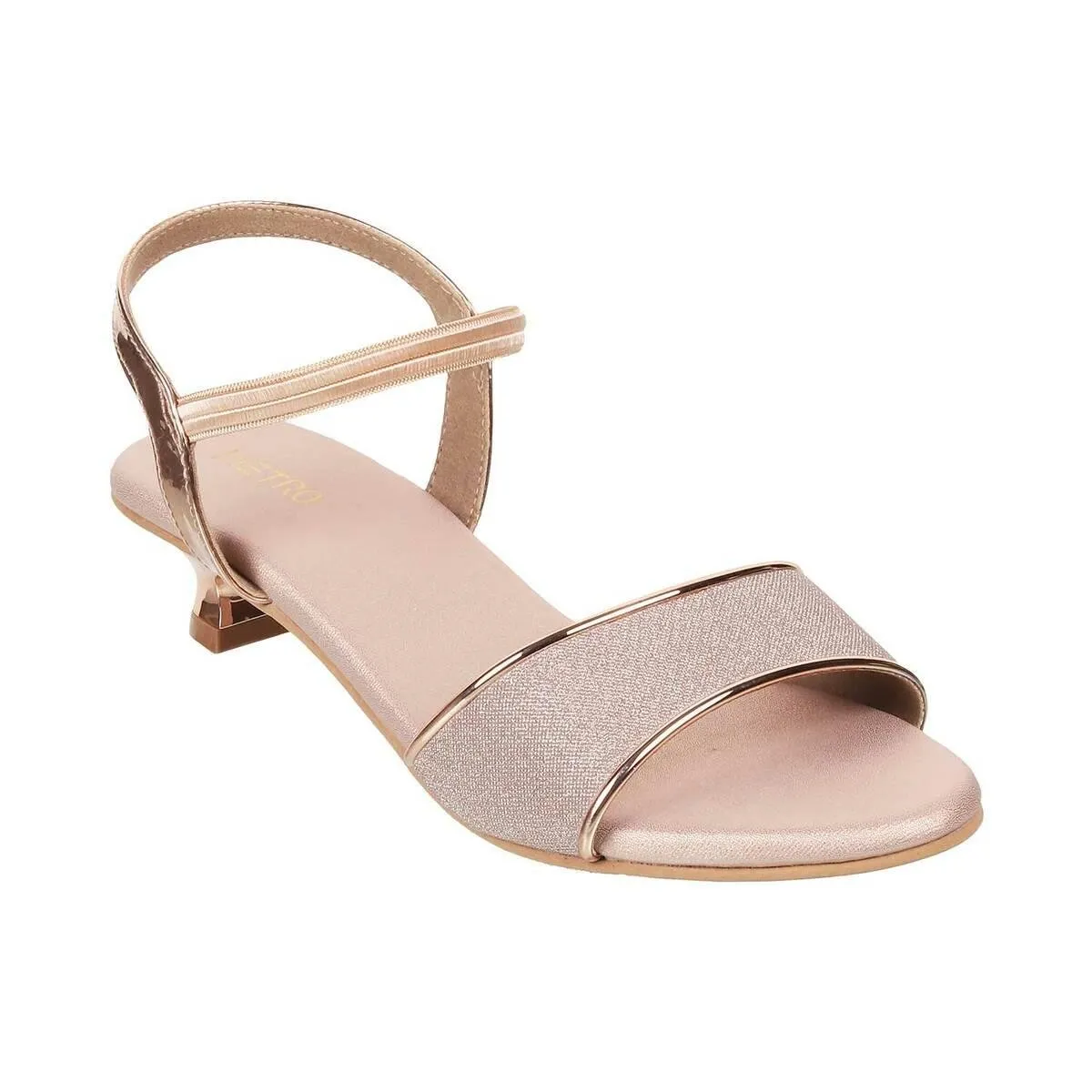 Metro Girls Rose-Gold Party Sandals