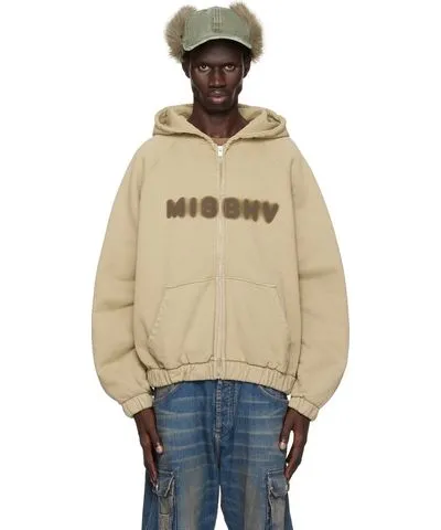 MISBHV Beige Community Zipped Hoodie