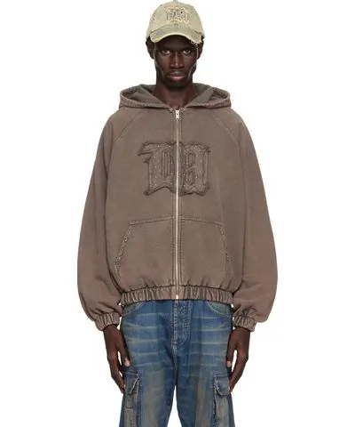 MISBHV Brown Zipped Hoodie