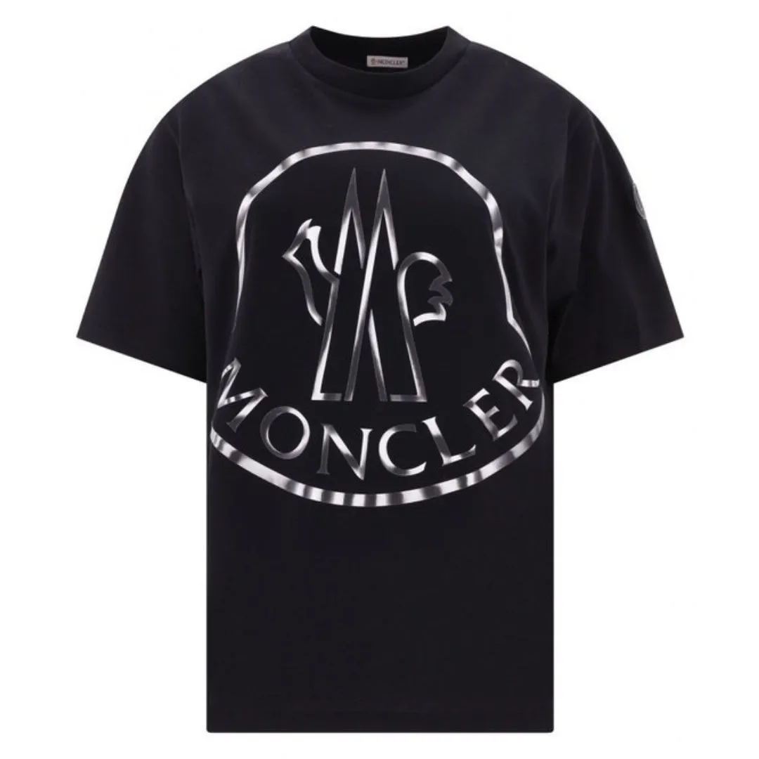 Moncler Bold Circle Logo Black T Shirt