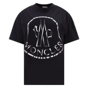 Moncler Bold Circle Logo Black T Shirt