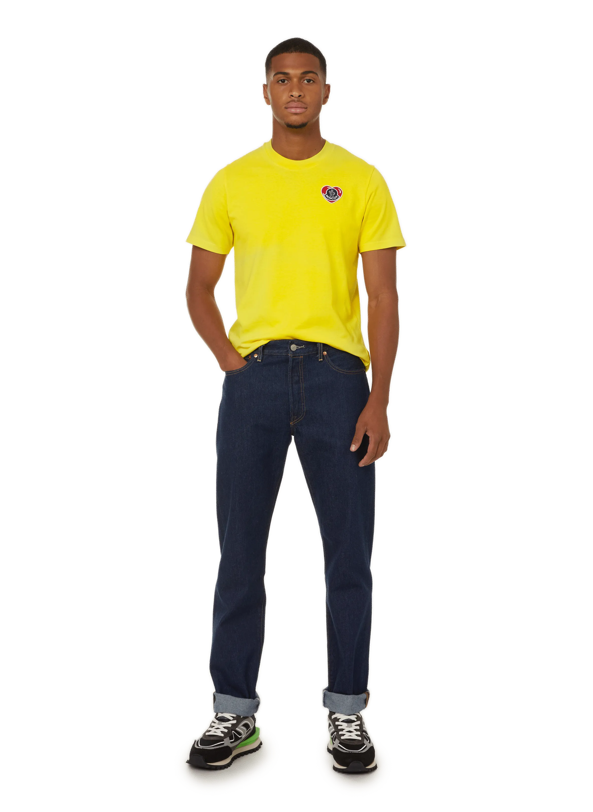 MONCLER  Cotton T-shirt - Yellow