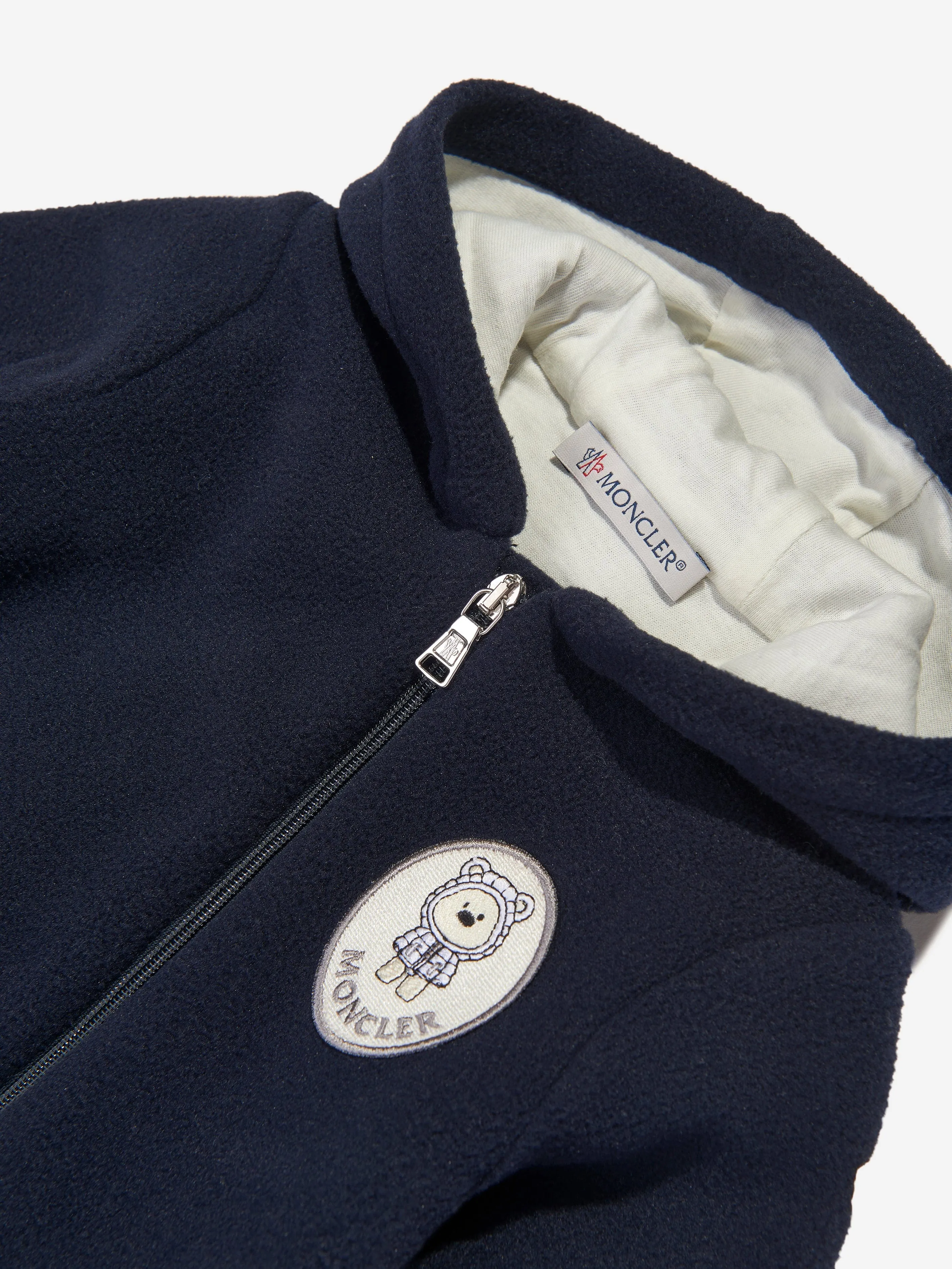 Moncler Enfant Baby Logo Pramsuit in Navy