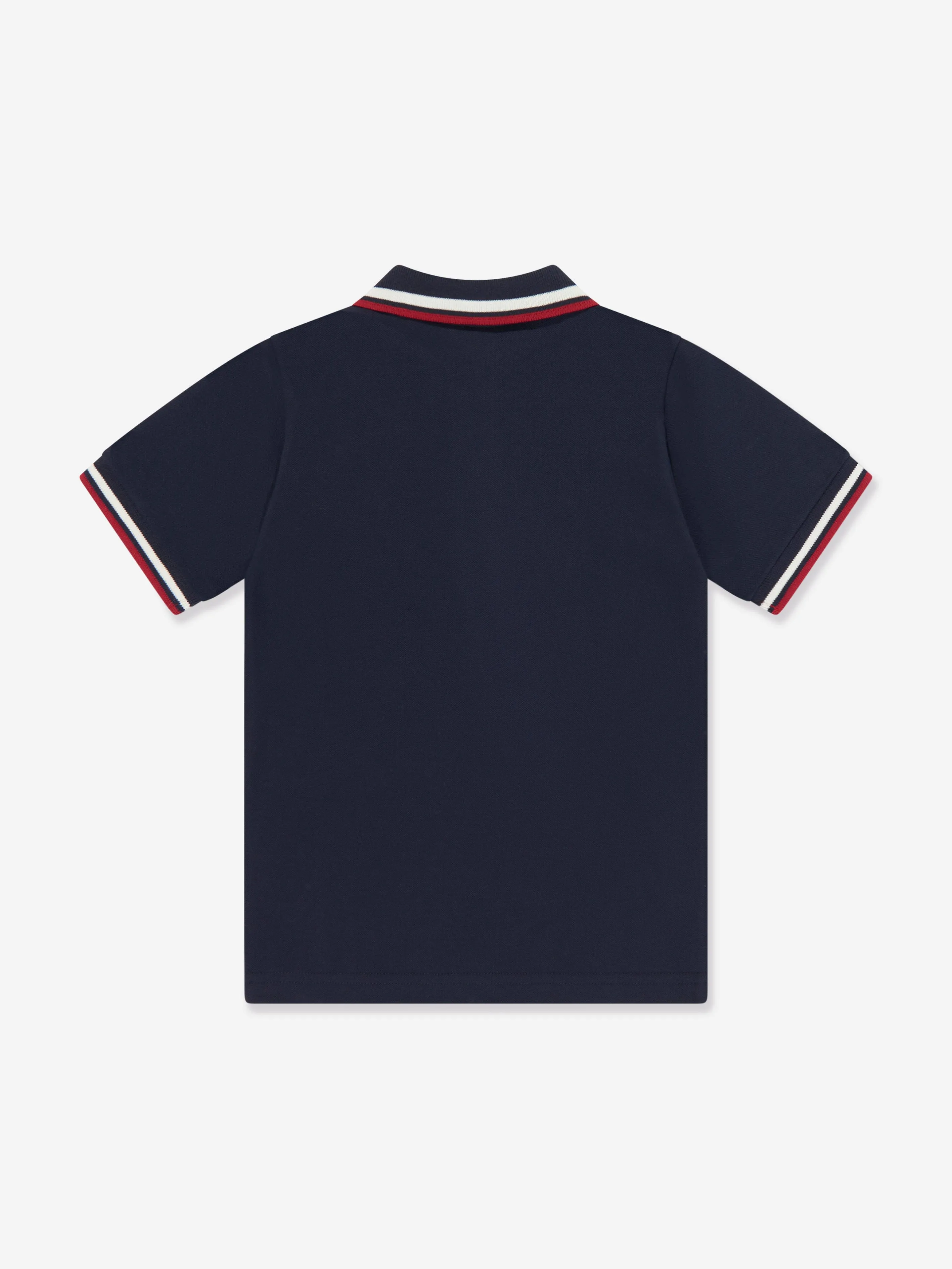 Moncler Enfant Boys Logo Polo Shirt in Navy