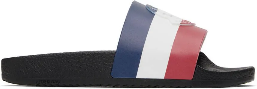 Moncler Enfant Kids Black Basile Slides