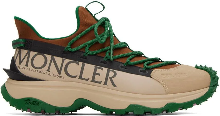 Moncler Green & Beige Trailgrip Lite 2 Sneakers