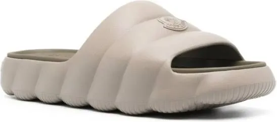 Moncler Lilo embossed-logo slides Neutrals