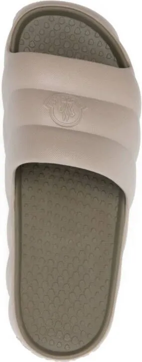 Moncler Lilo embossed-logo slides Neutrals