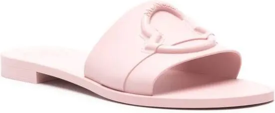 Moncler Mon logo-embossed slides Pink