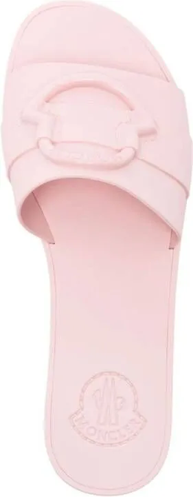 Moncler Mon logo-embossed slides Pink