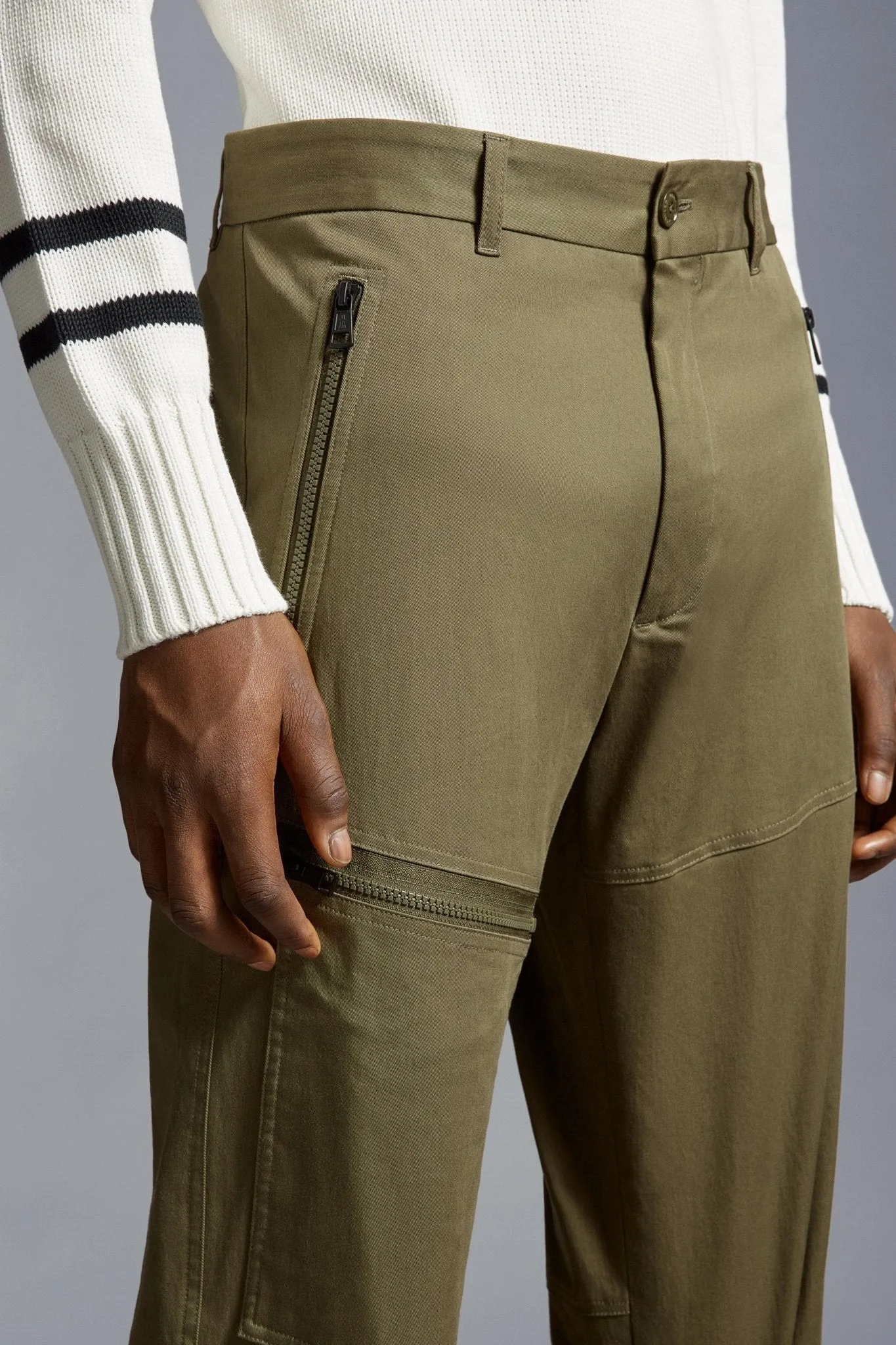 Moncler - Pantalon Olive coton