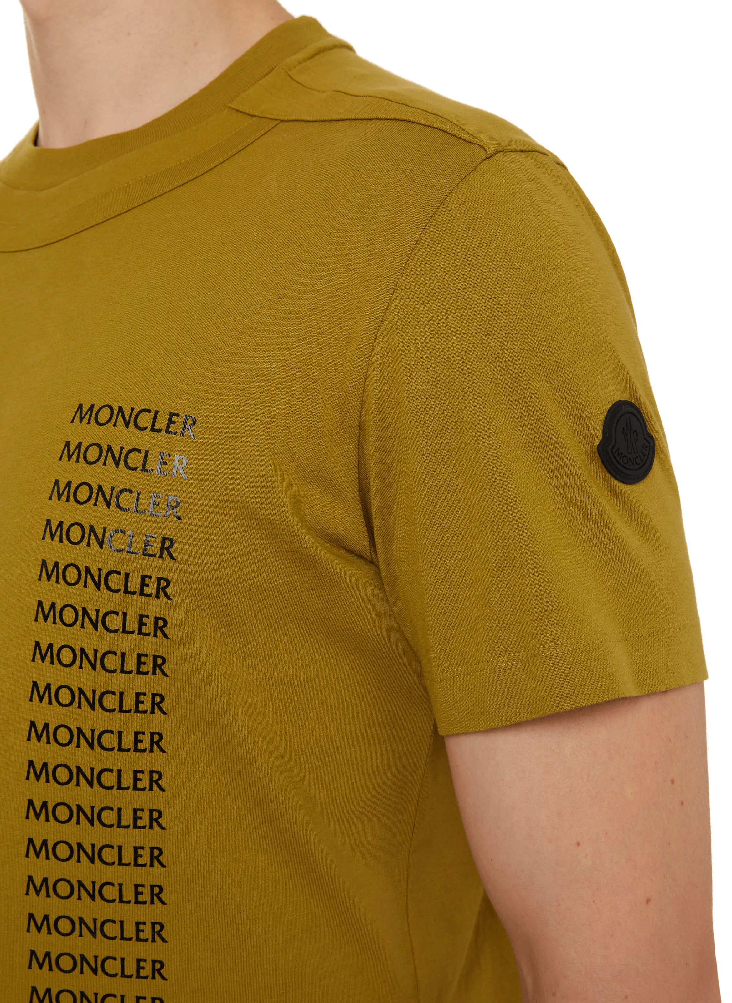 MONCLER  T-shirt featuring the logo - Brown