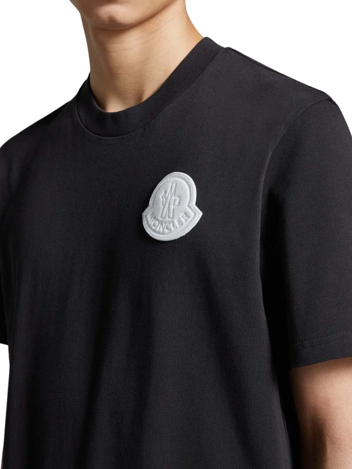 Moncler T-Shirt Patch Logo Black