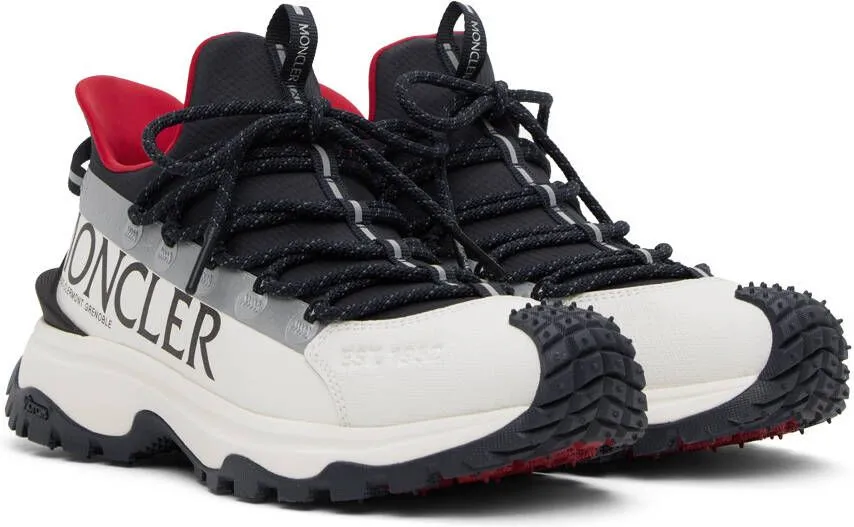 Moncler White & Navy Trailgrip Lite 2 Sneakers