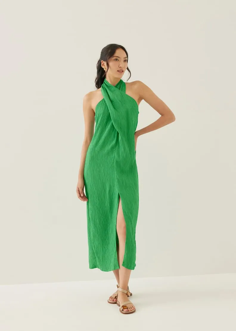 Morgann Column Wrap Maxi Dress