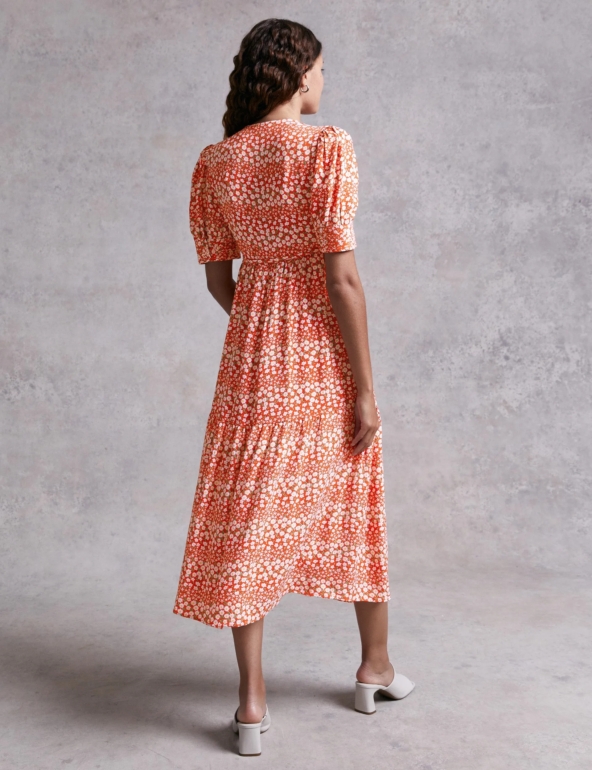 M&S X Ghost Ditsy Floral Wrap Midi Dress